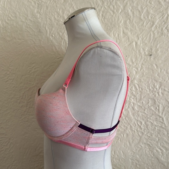 Victoria’s Secret Cage Back T-Shirt Bra Pink Purple 32B - Picture 6 of 9